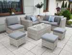 Milano jasny szary - Komplet mebli ogrodowych